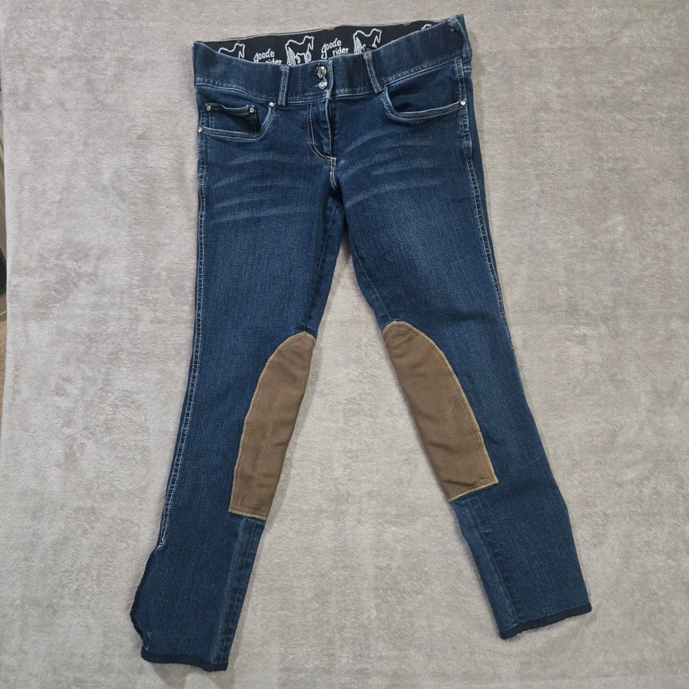 Goode Rider Breeches Women 30 Denim Equestrian Western Cowgirl Rodeo Riding